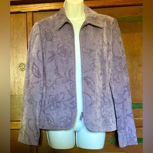 LANA LEE Zip Velvet Brocade Jacket